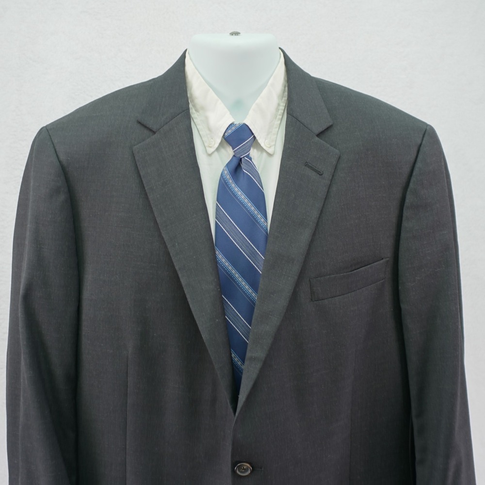 Hart Schaffner Marx Wool Gray Blazer 46L Tagged 48L